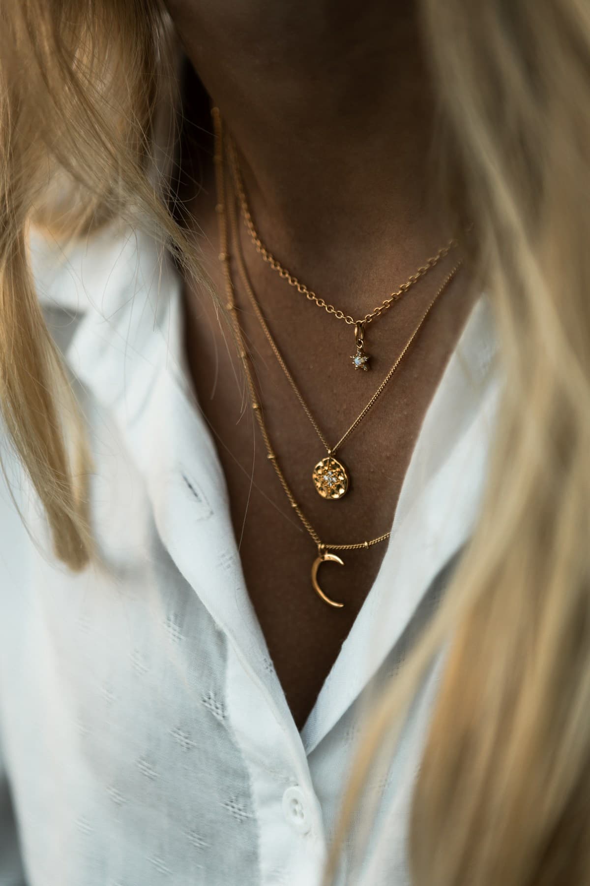 Layered Gold Necklace Set