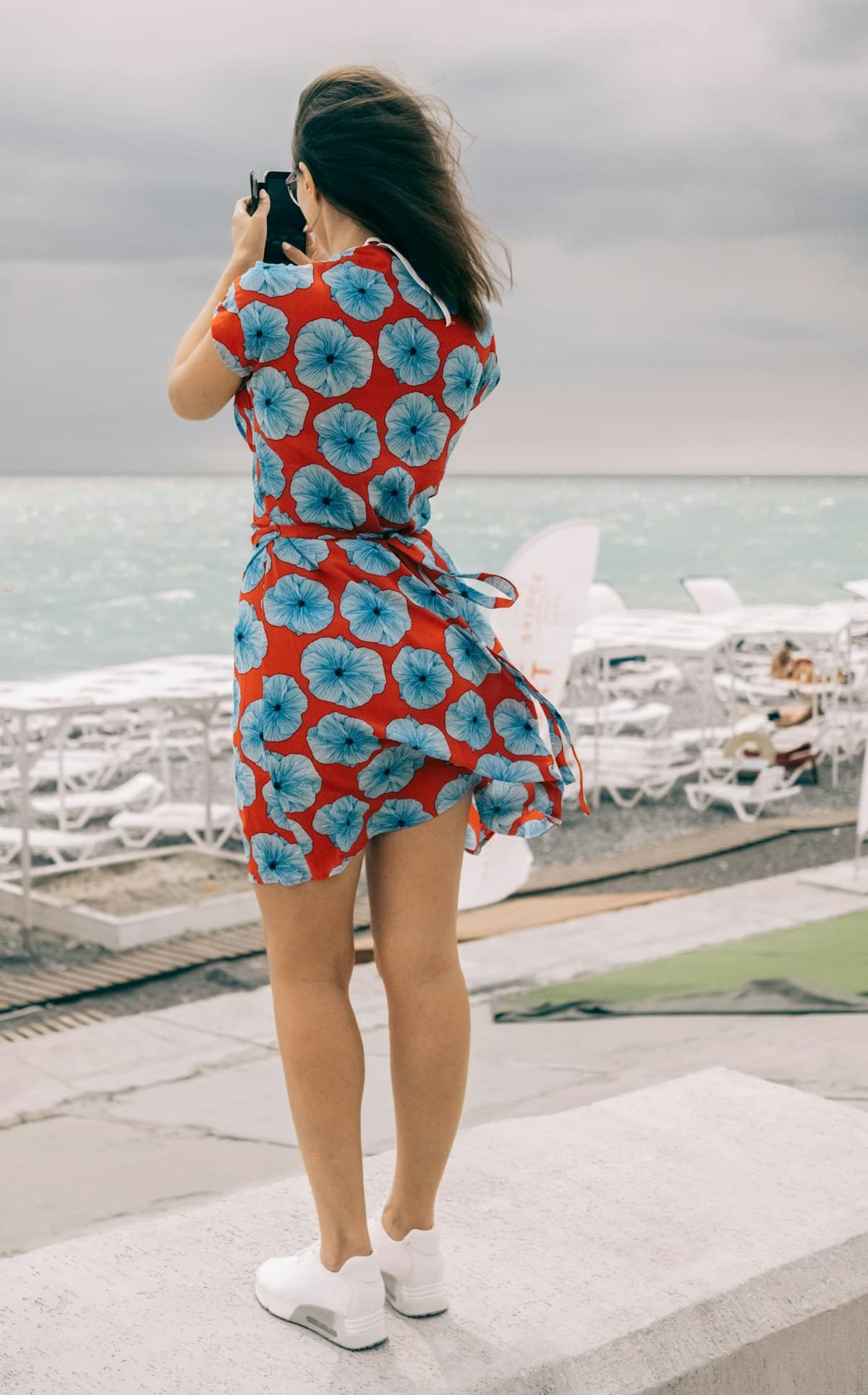Flowy Wrap Midi Dress